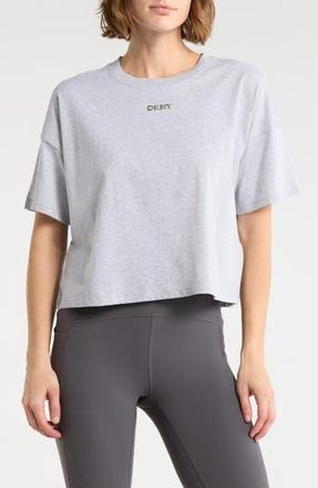 DKNY Metallic Bubble Logo Cotton T-Shirt in Pearl Grey Heather at Nordstrom Rack, Size X-Large