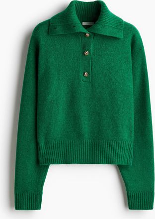 H&M Pullover mit Kragen - Green
