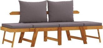 vidaXL Vidaxl - Banco De Jard&iacute;n Con Cojines 2 En 1 Madera Maciza De Acacia