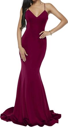 Alyce Paris Sleeveless Maxi Dress In Wine