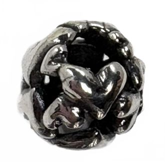 Trollbeads Womens Heart Ball Beads In Silver