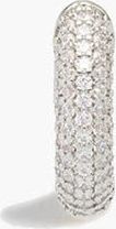 Yoj Pave Huggie Hoop In Silver at Nordstrom