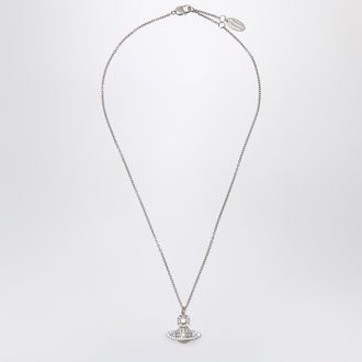 Vivienne Westwood Orb pendant necklace in platinum with crystals