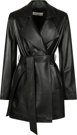 Nour Hammour Giacca Kerri con cintura - Nero