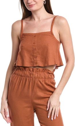 WeWoreWhat Weworewhat Linen-Blend Trapeze Tank