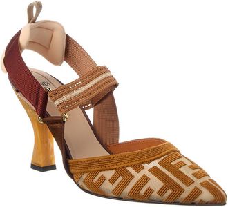 Fendi Fendi Colibri Ff Mesh Slingback Pump