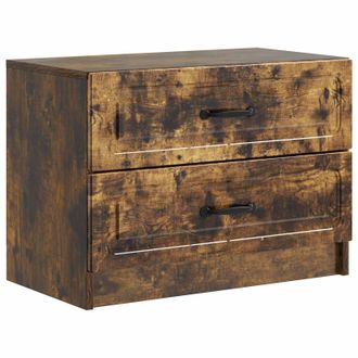 vidaXL Armario De Noche Con Caj&oacute;n Roble Ahumado 62 X 34,5 X 44,5 Cm Vidaxl