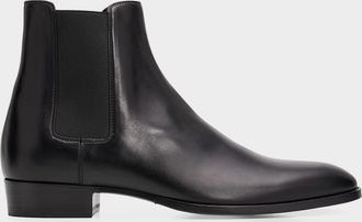 Saint Laurent Men & apos;s Wyatt 30 Leather Chelsea Boots