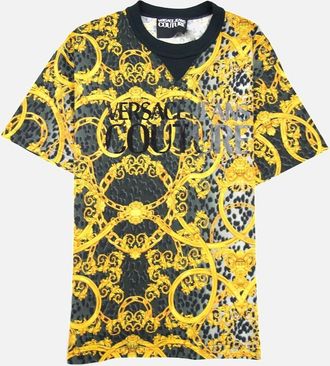 Versace Mens Versace Jeans Couture Leo Chain Print Tshirt Black/grey - Black/Multi - Size: 40