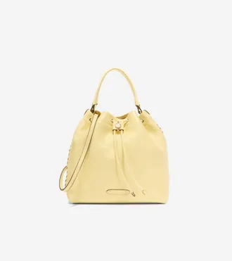 Cole Haan Womens Isabella Bucket Bag - Beige