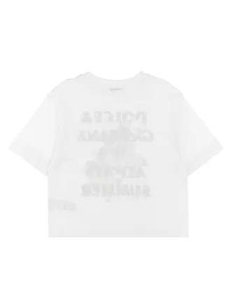 Dolce & Gabbana Glitter Print T-Shirt - White