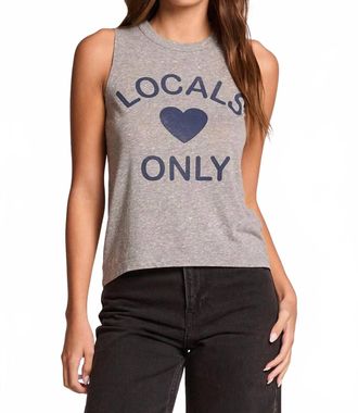 Chaser Locals Only T-Shirt In Heather Grey