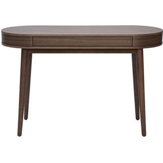 Miliboo Scrivania con cassetto in legno scuro L120 cm JUDITH