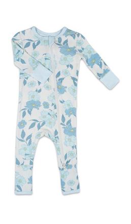 Everly Grey Convertible Romper Fitted Long Sleeve Pajama in Periwinkle at Nordstrom, Size 18-24M