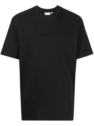 Calvin Klein T-shirt con ricamo - Nero