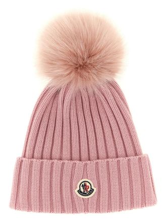 Moncler Pink Alpine Knitted Beanie Cap