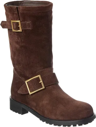 Jimmy Choo London Biker Mid Suede Boot