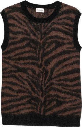 P.A.R.O.S.H. Round-neck Truien - Dames - Ronde hals truien - Bruin - M - Truien & Vesten