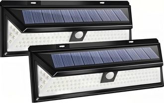 OEM Lampe Solaire - Applique Murale - Capteur Mouvement Pir - Ip65 - 118 Led - 5 W - Jardin Ext&eacute;rieur - 2 Pi&egrave;ces