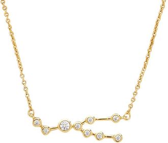 Sterling Forever When Stars Align Constellation Sign 14K Plated CZ Necklace
