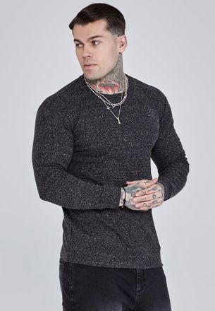 Siksilk Camiseta de manga larga negra para hombre SikSilk M
