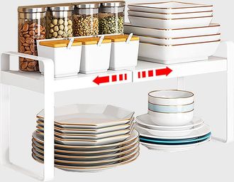 OEM Estante Met&aacute;lico Extensible - Estante De Cocina Extensible - Organizador Ajustable - Estante Para Especias - Estante De Almacenamiento Para Cocina, En