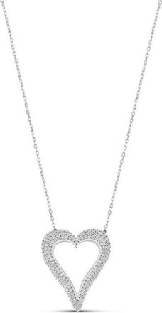 SHYMI Cutout Heart Pendant Necklace in Silver at Nordstrom