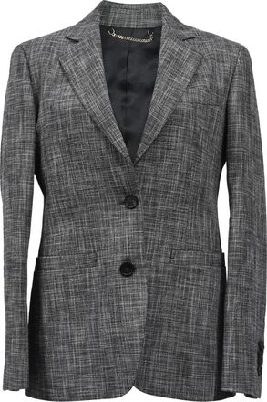 Ferragamo Single-Breasted Blazer in Grey Wool
