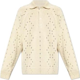 Givenchy Big Polo Sweater White, Size XXXL