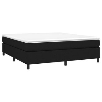 vidaXL Cama Sin Colch&oacute;n Tela Negro 160x200 Cm Vidaxl