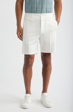 Bugatchi Soft Touch Pintuck Shorts in Chalk at Nordstrom, Size X-Large