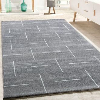 Paco Home Paco Home - Alfombra De Dise&ntilde;o Para Sal&oacute;n Moderna Jaspeada En Turquesa, Gris Y Blanco 160x230 Cm