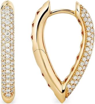 Engelbert 18kt geelgouden oorbellen met diamant