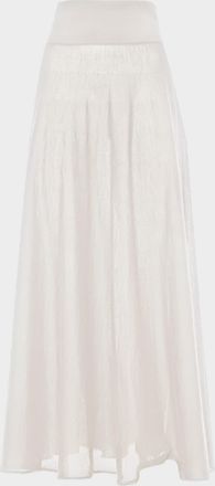 Malo Cashmere-Silk Knit Maxi Skirt