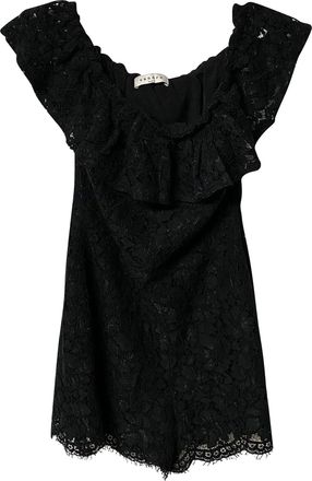 Sandro Sandro Off-shoulder Romper in Black Polyester