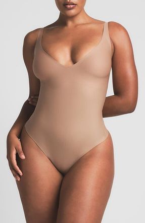 SKIMS Body Core Sculpt Plunge Bodysuit in Sienna at Nordstrom, Size Large