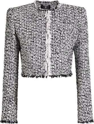 Balmain Fringed Tweed Jacket - Black - 38 (UK10 / S)