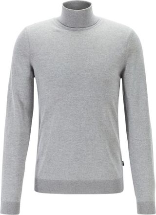HUGO BOSS Musso-P Turtleneck Trui - Heren - Coltruien - Grijs - 2XL - Wol - Truien & Vesten
