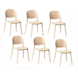 Far Kit 6 sedie polipropilene cucina bar ristorante sedia interno esterno beige 167ro