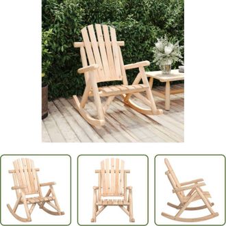 vidaXL Sedia da esterno - Sedia a Dondolo Giardino 69x96x101cm Legno Massello Abete Rosso