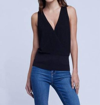 L'agence Odessa Sleeveless Sweater In Black