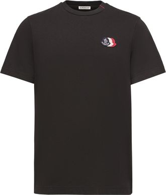 Moncler Moncler Logo Cotton T-shirt, Men, Black, Size: 3xl