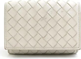 Bottega Veneta Pre-owned Wallets, female, White, Size: ONE SIZE Pre-owned Fabric wallets