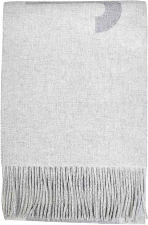 Jacquemus Fringe Logo Sjaal - Heren - Wintersjaals - Grijs - ONE Size - Wol - Accessoires
