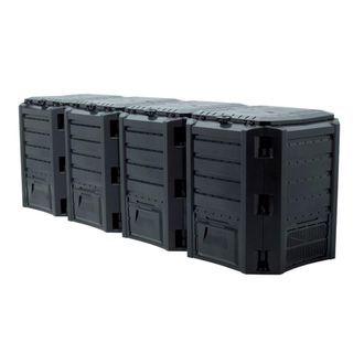 Prosperplast Compostador 1600 L Prosperplast Compogreen Module De Pl&aacute;stico En Color Negro, 82,6 (alto) X 261 (ancho) X 71,9 (profundo) Cms