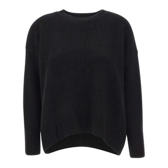 Kaos Oversized trui met verlaagde schouders - Dames - Ronde hals truien - Zwart - S/M - Wol - Truien & Vesten