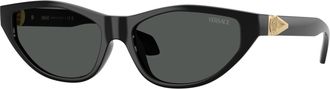 Versace Dark Grey Cat Eye Ladies Sunglasses VE4491U GB1/87 55