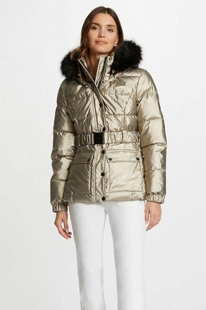 Morgan Metallic donsjas met kap, tussenseizoen