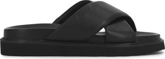 Kazar Leren Slippers - Dames - Sandalen - Zwart - 39 EU - Leer - Schoenen