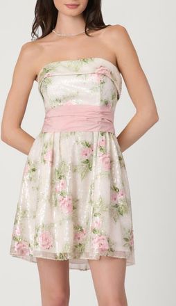 Shoshanna Rose Garden Sequin Midnight Sullivan Dress in Ivory Multi at Nordstrom, Size 14